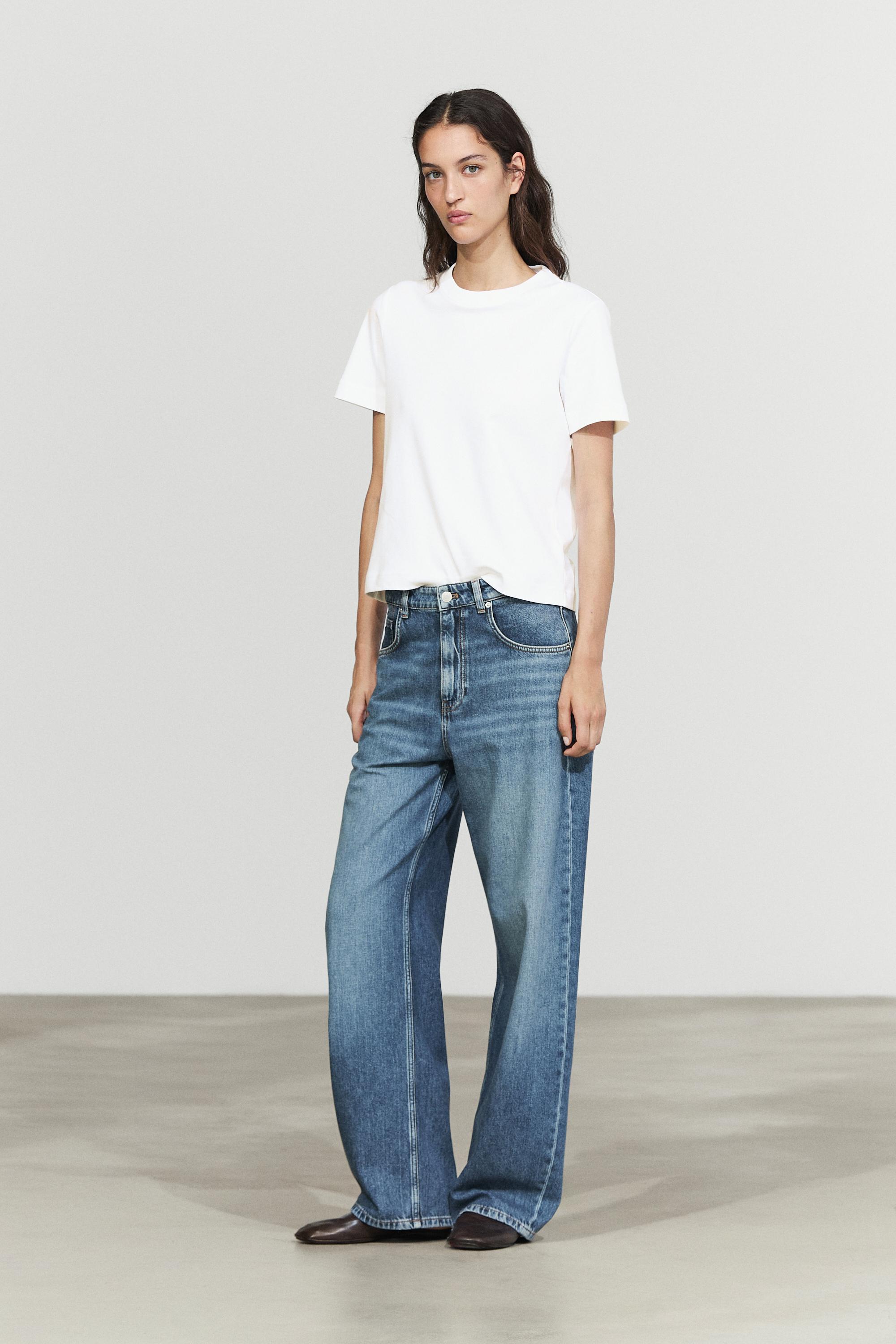 T-shirt interlock col rond 100 % coton